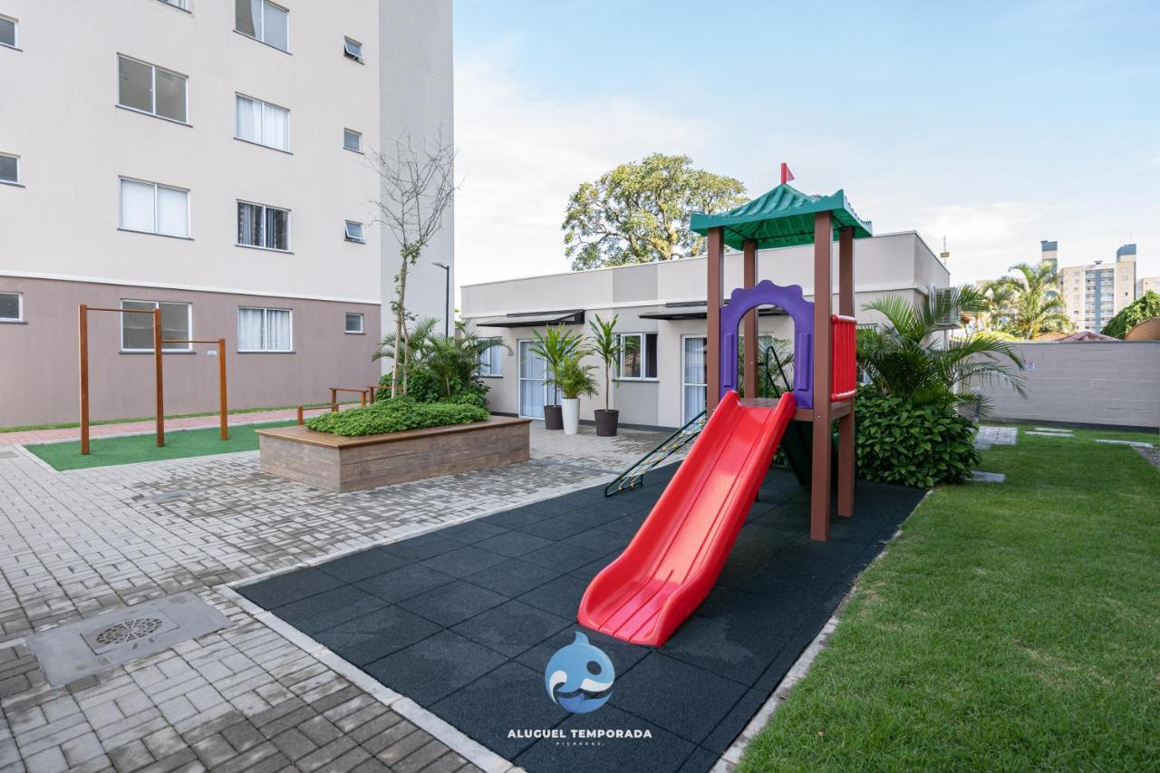 PiçarrasApartamento 150M Da Praia Com Sacada, Wi-Fi Ar Condicionado, Piscina, Portaria 24H, Playground E Vaga De Garagemアパートメント エクステリア 写真