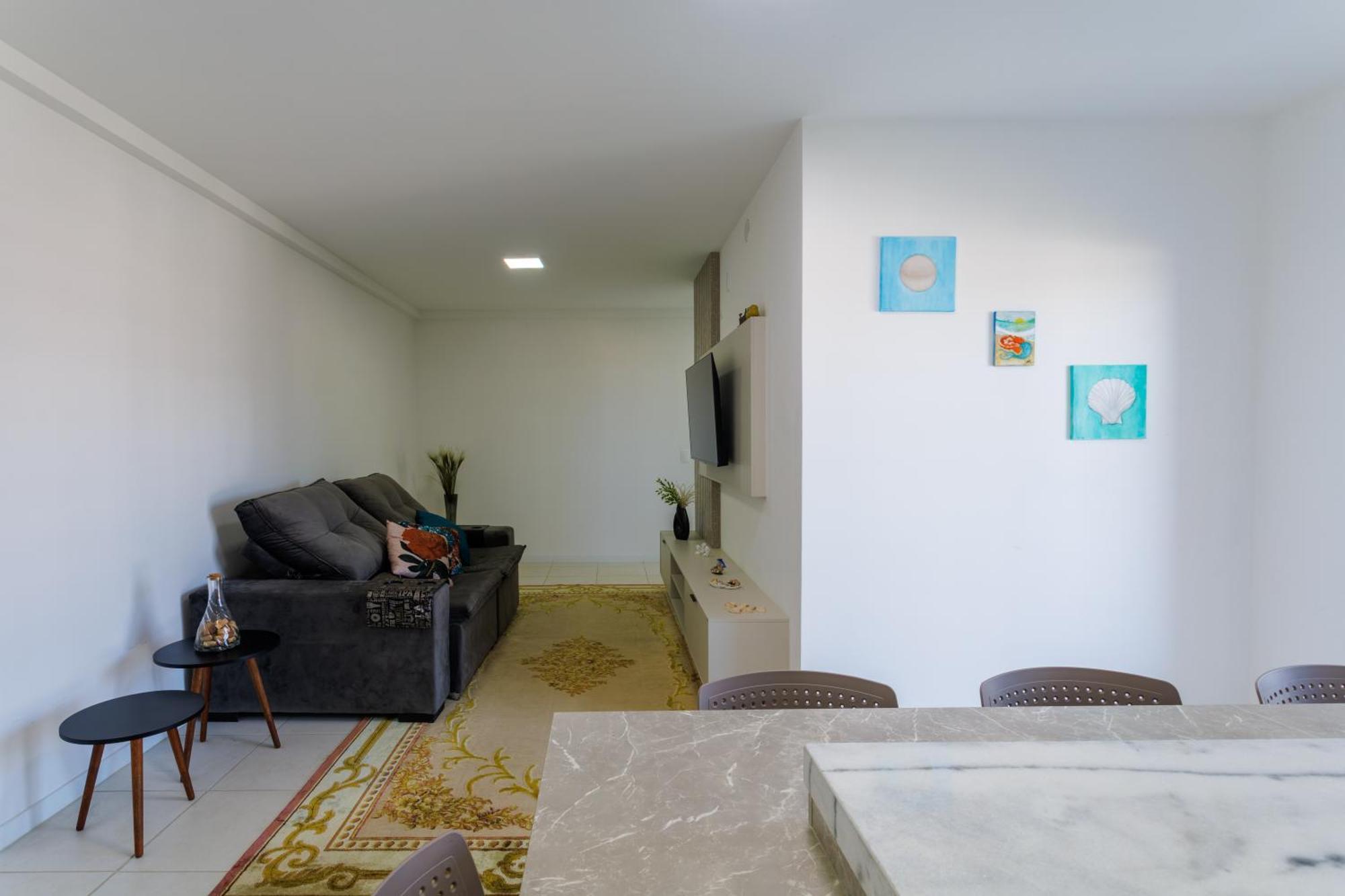 PiçarrasApartamento 150M Da Praia Com Sacada, Wi-Fi Ar Condicionado, Piscina, Portaria 24H, Playground E Vaga De Garagemアパートメント 部屋 写真